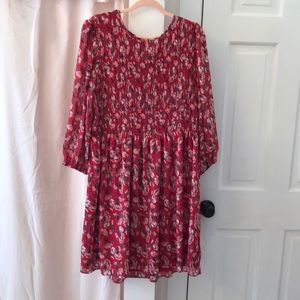 Smocked Floral Dress